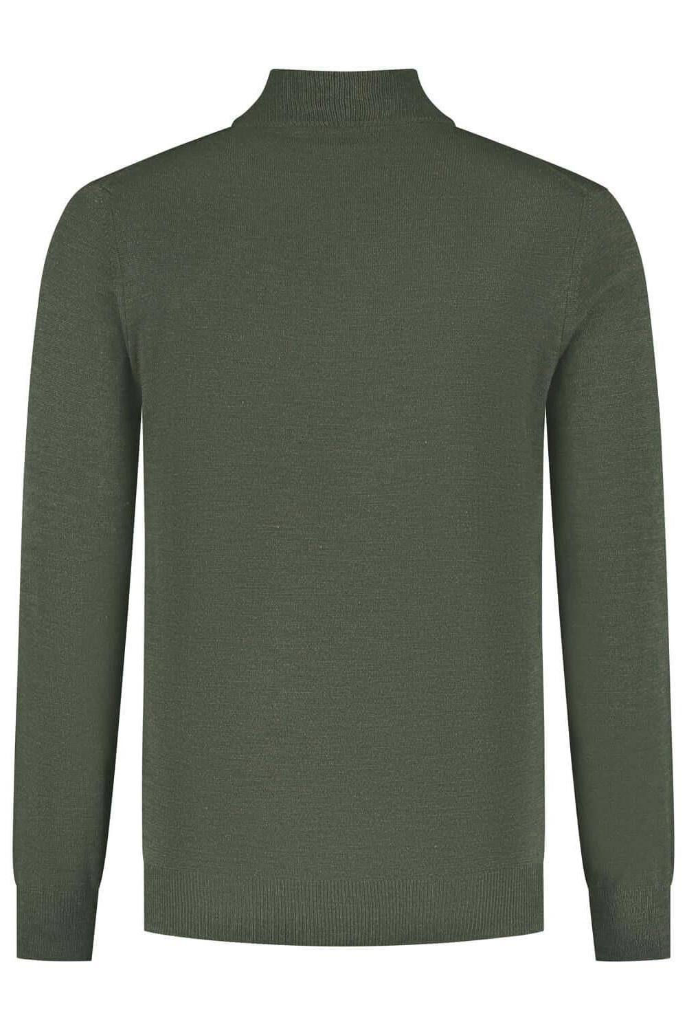 Halfzip merinoblend forest