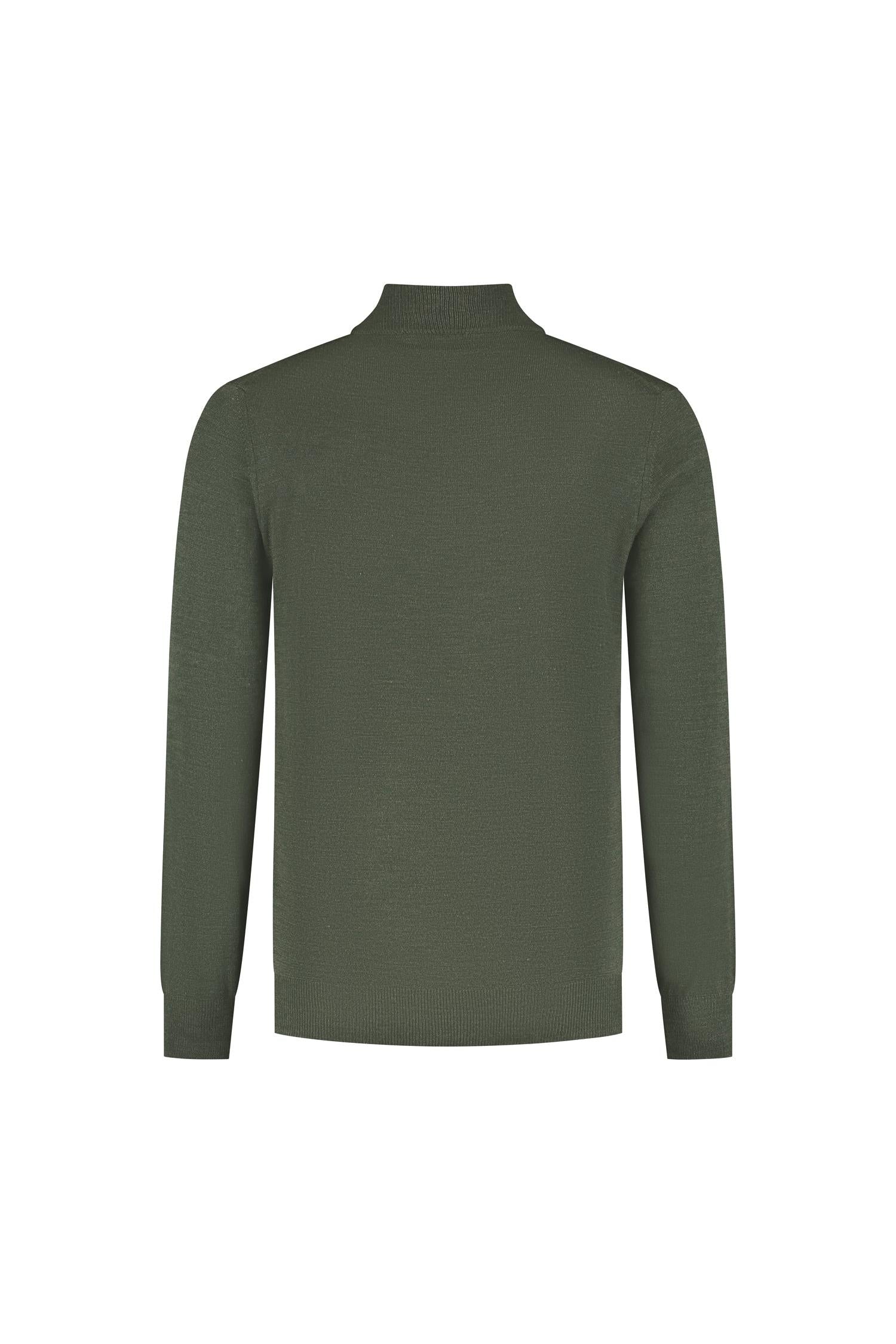 Halfzip merinoblend forest