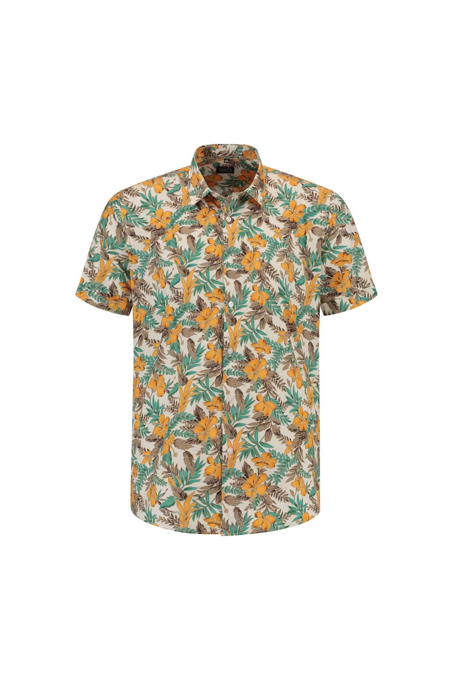 Korte mouw hawaii bloem