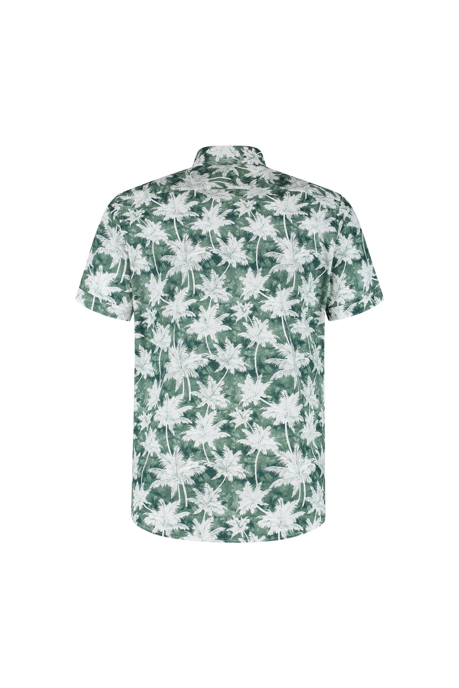 Korte mouw palmprint groen