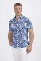 Korte mouw patch bloemprint