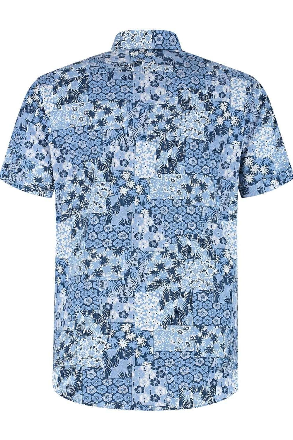 Korte mouw patch bloemprint