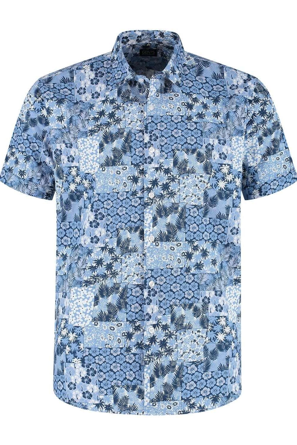 Korte mouw patch bloemprint