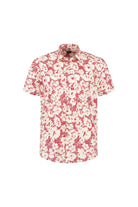 Korte mouw printbloem rood