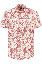 Korte mouw printbloem rood