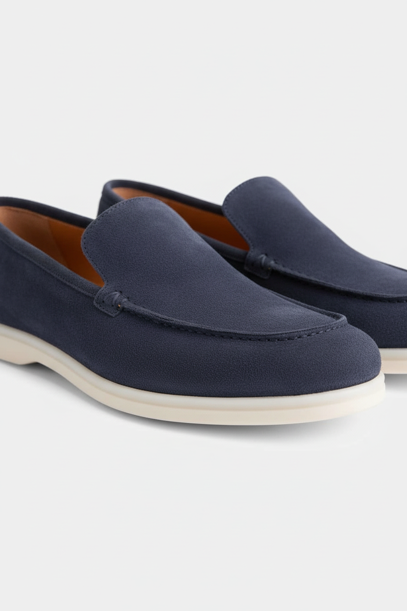 Loafer suede blauw