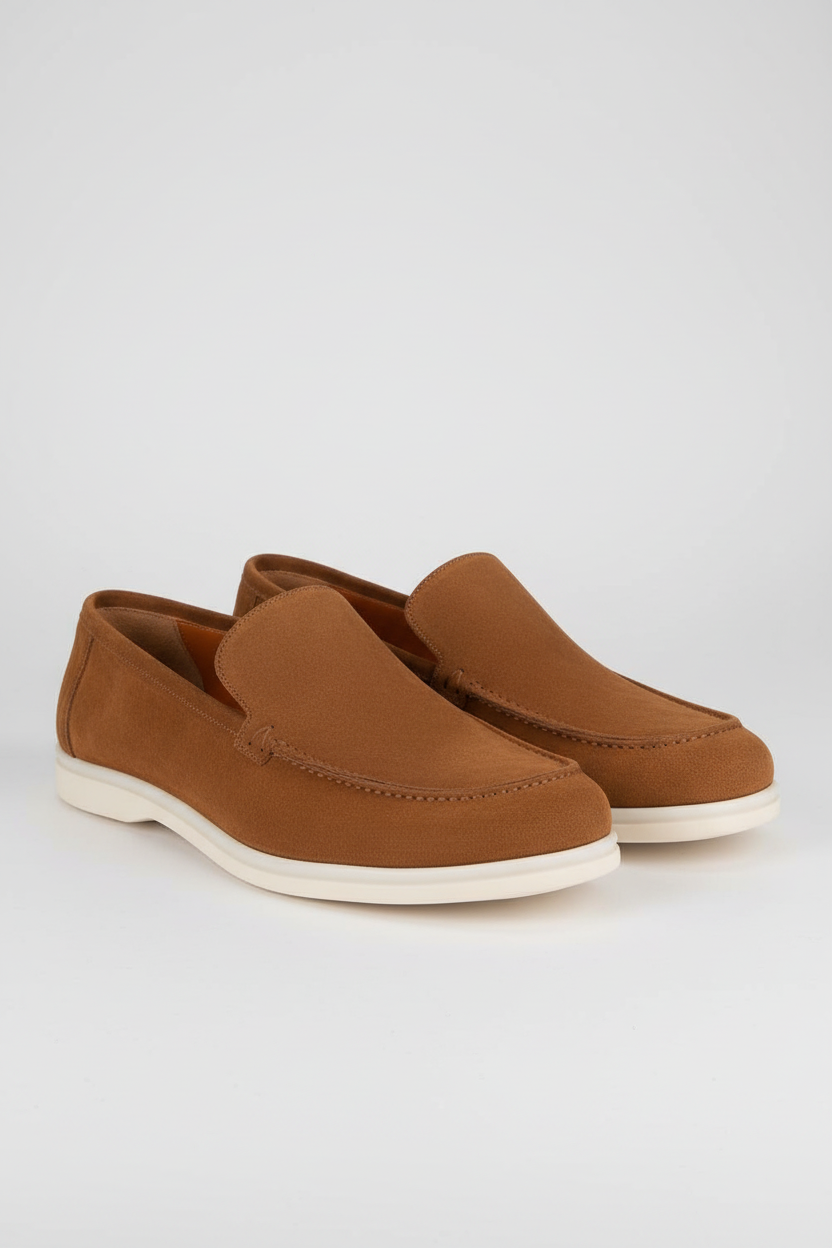 Loafer suede cognac