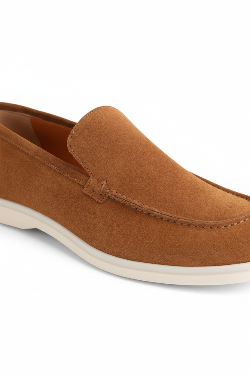 Loafer suede cognac