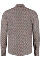 Overhemd Blumfontain cirkelprint bruin
