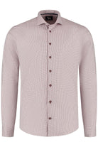 Overhemd Blumfontain miniruit bordeaux