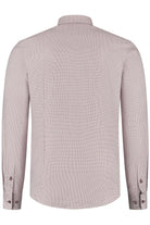 Overhemd Blumfontain miniruit bordeaux