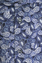 Overhemd Blumfontain paisleyprint blauw