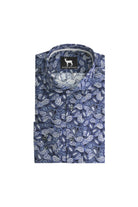 Overhemd Blumfontain paisleyprint blauw