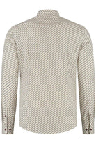 Overhemd Blumfontain retroprint groen-brique