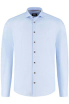Overhemd Blumfontain structuur blauw