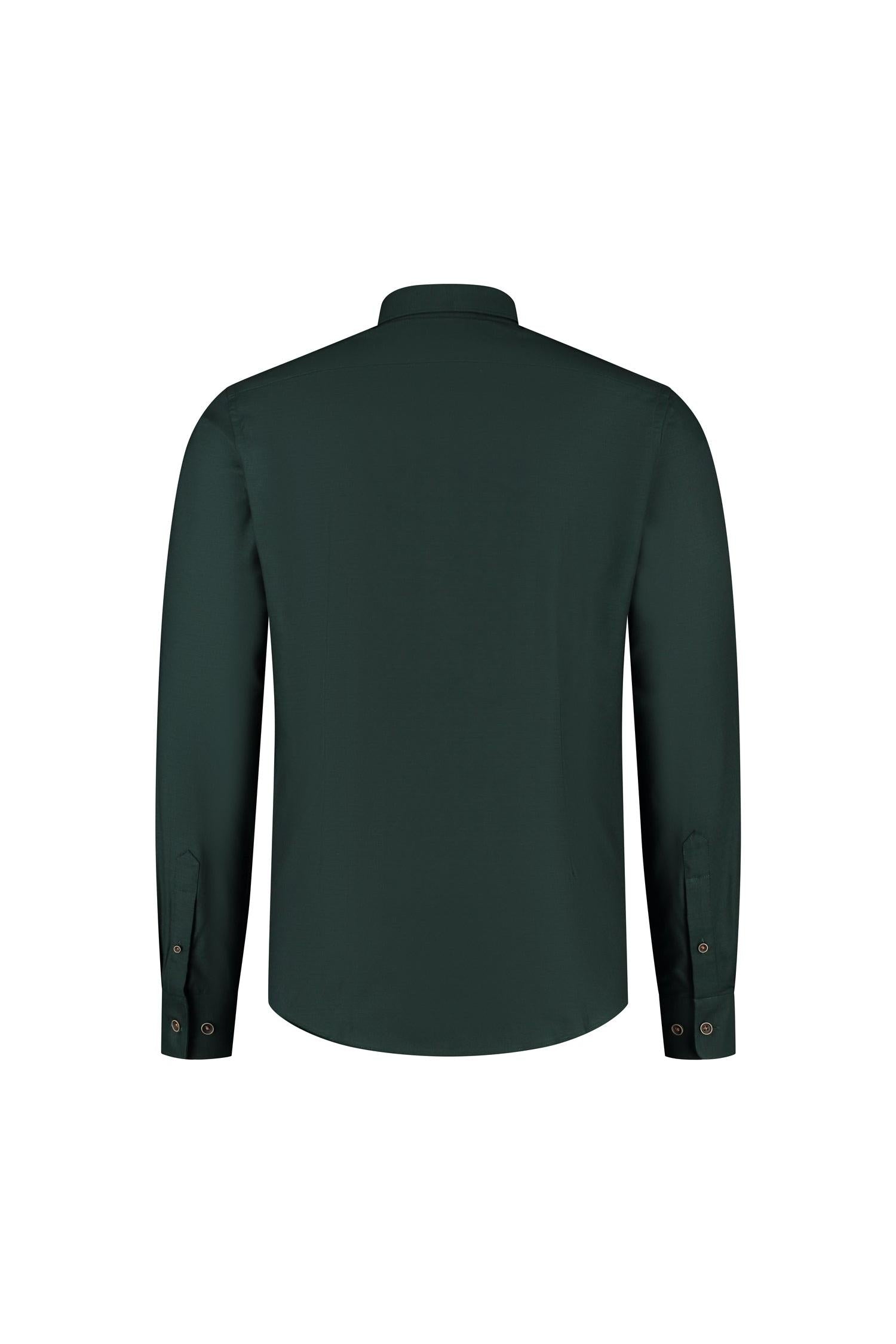 Overhemd Blumfontain uni donkergroen