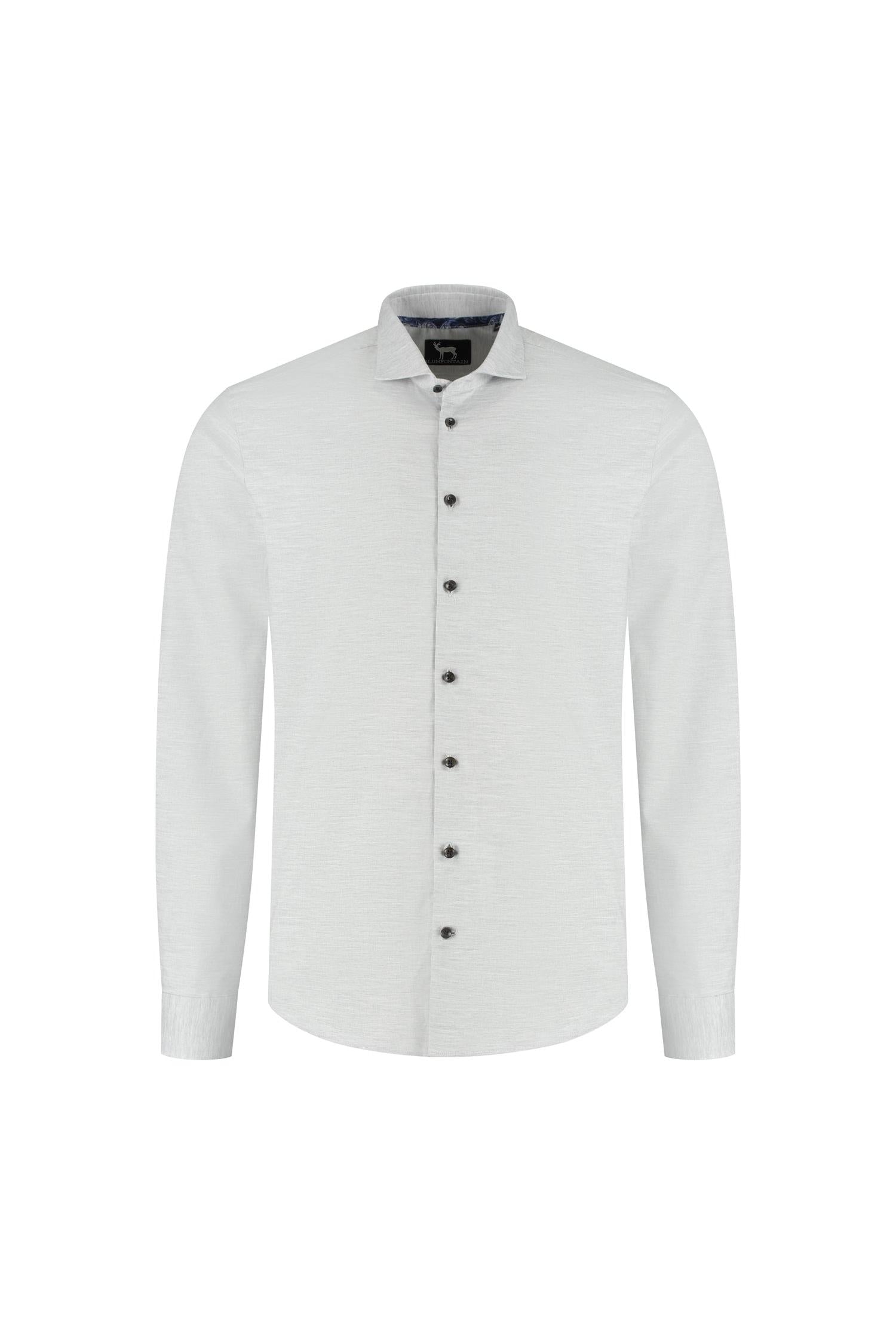Overhemd Blumfontain uni structuur grijs