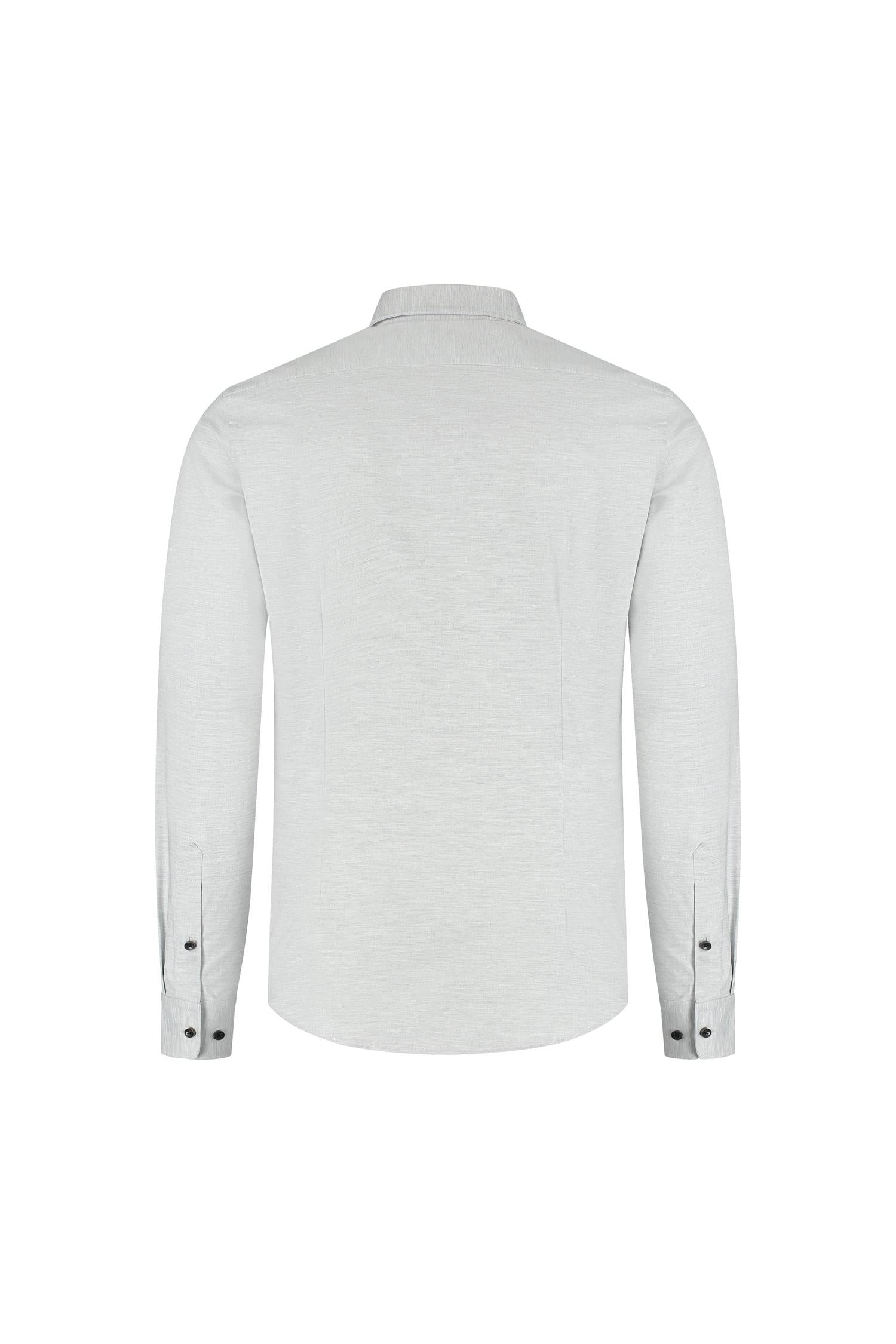 Overhemd Blumfontain uni structuur grijs