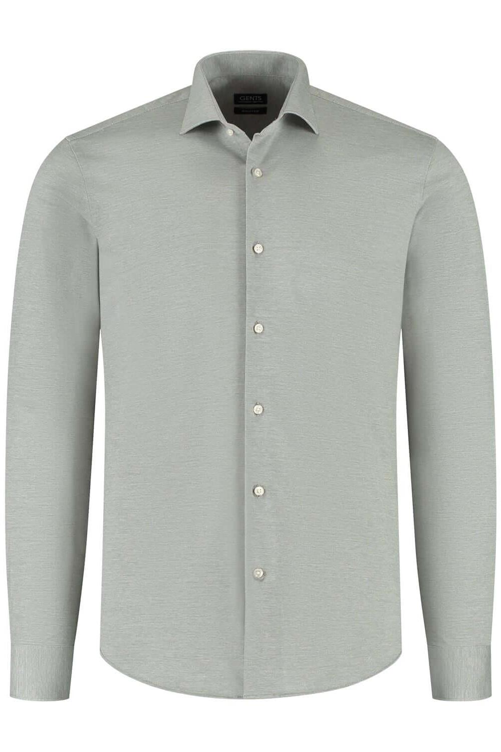 Overhemd knit pique lichtgroen