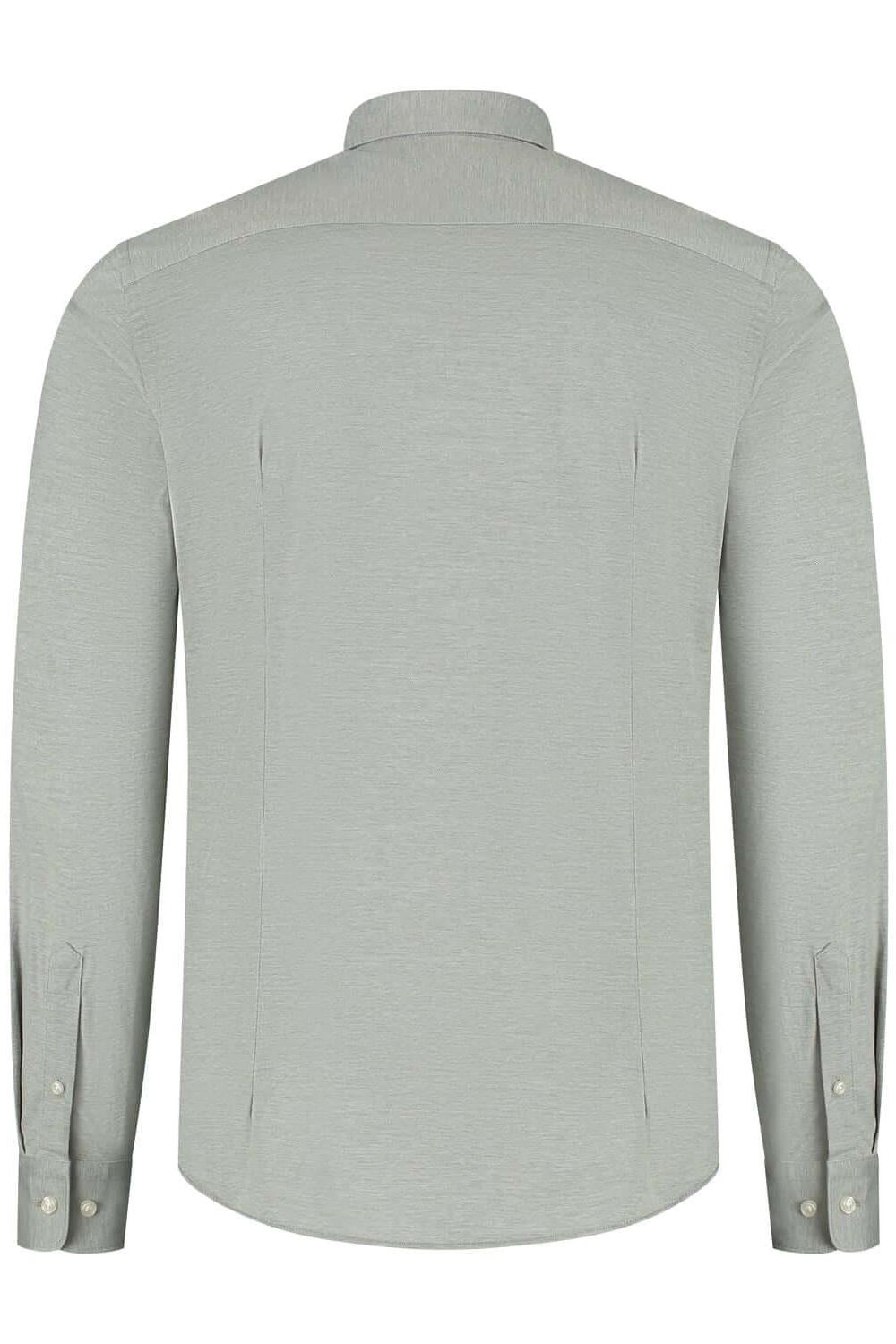 Overhemd knit pique lichtgroen