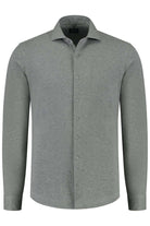 Overhemd pique grijs