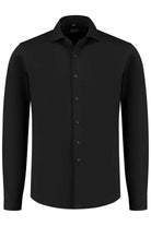 Overhemd pique zwart