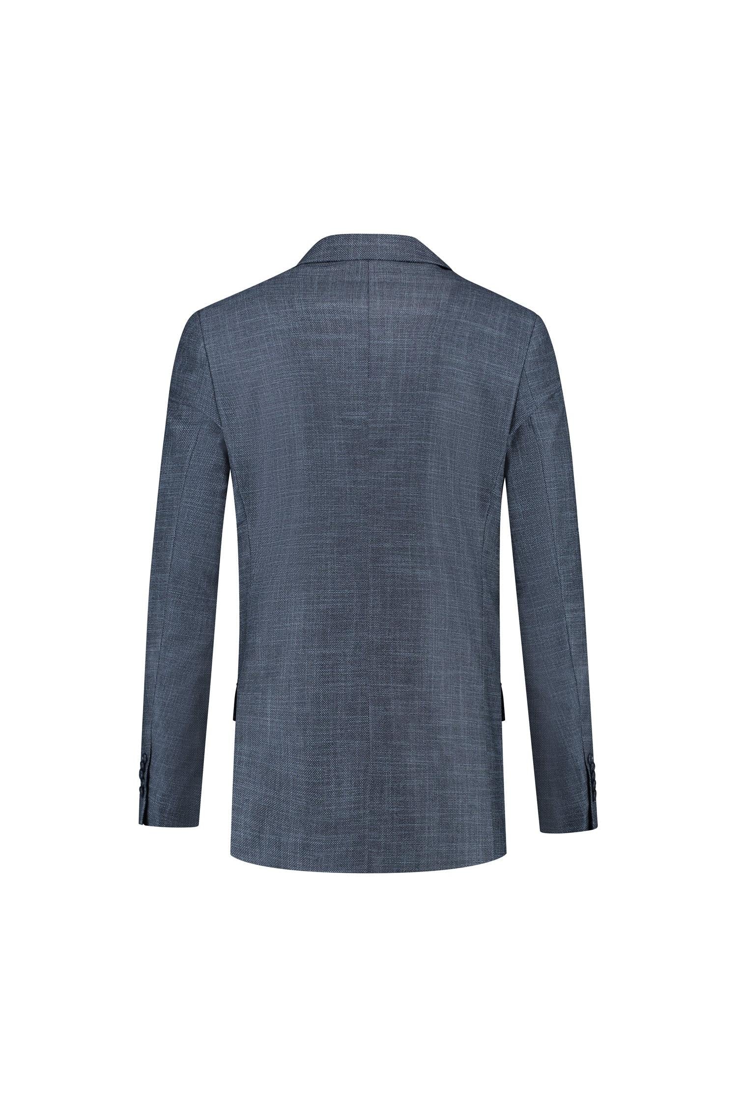 Pak 2-delig birdseye structuur blauw