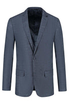 Pak 2-delig birdseye structuur blauw