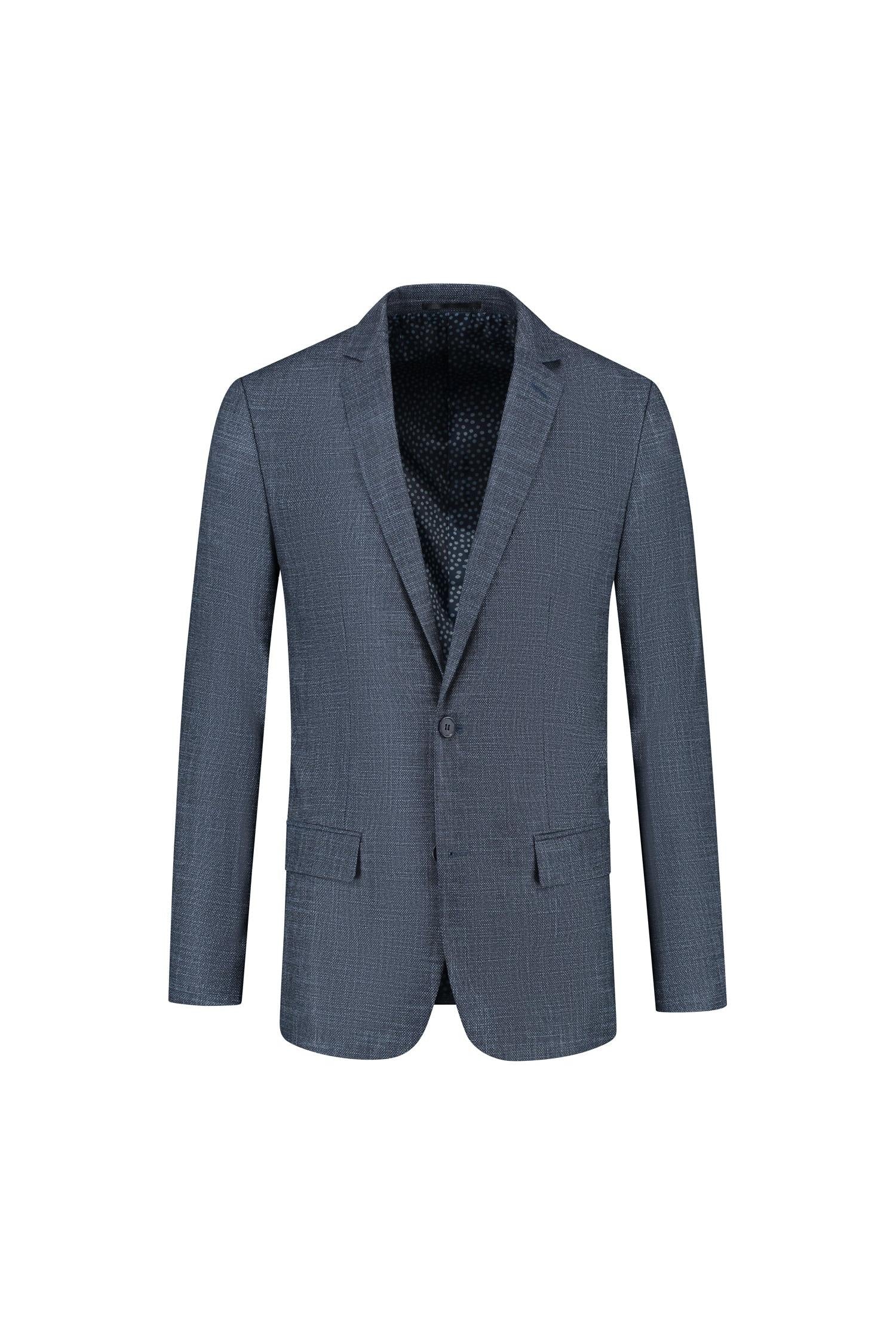 Pak 2-delig birdseye structuur blauw