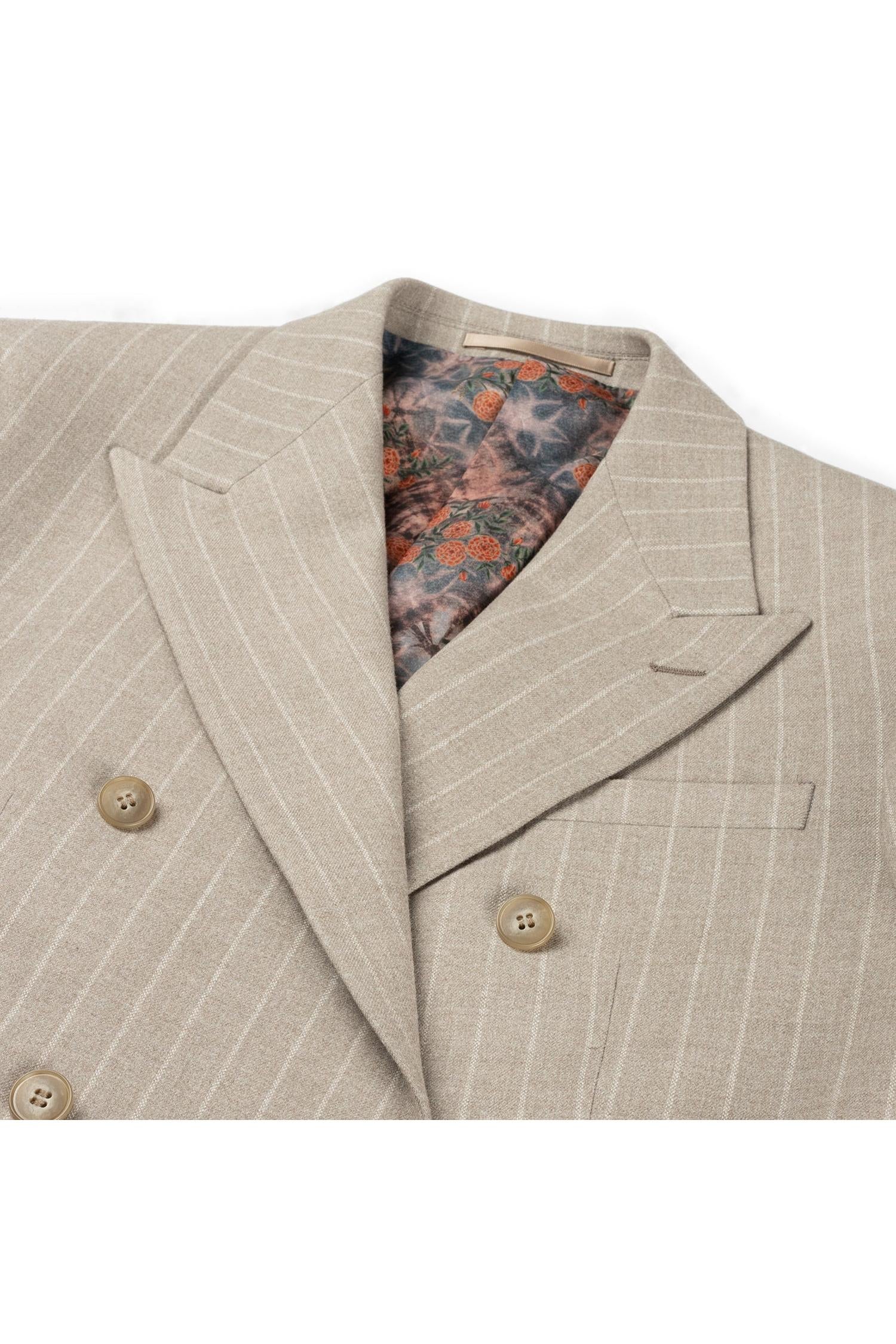 Pak 2-rij streep grijsbruin