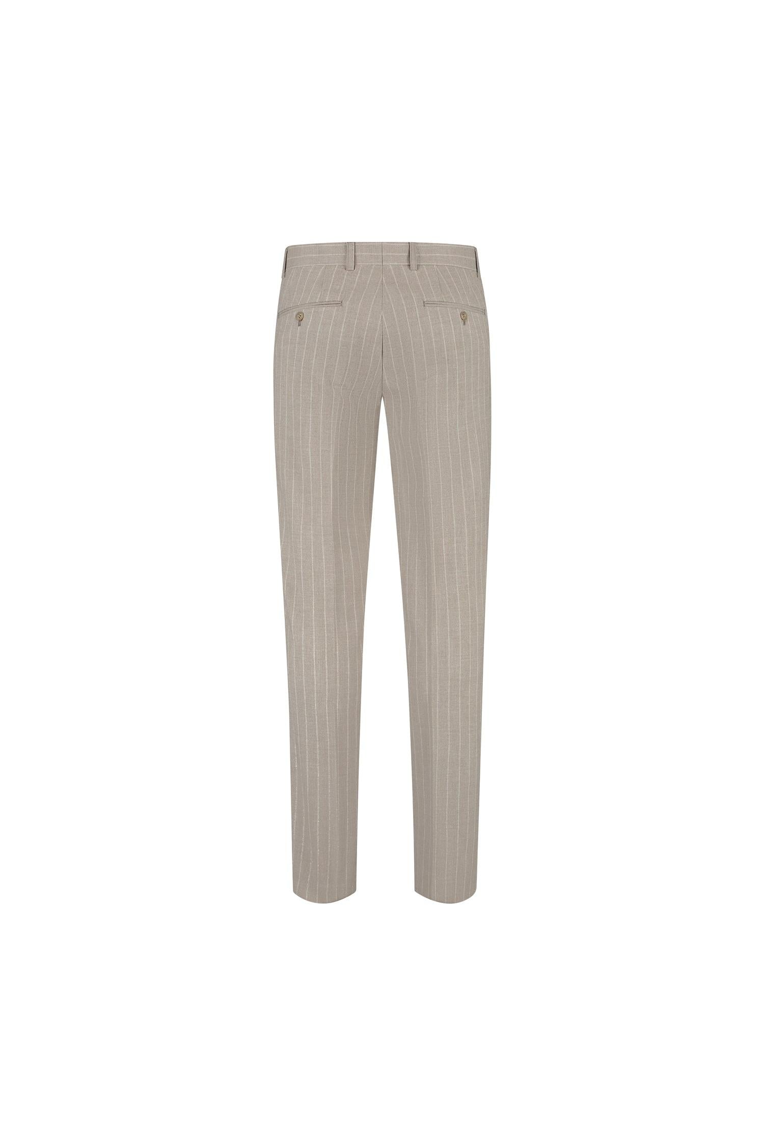 Pak 2-rij streep grijsbruin