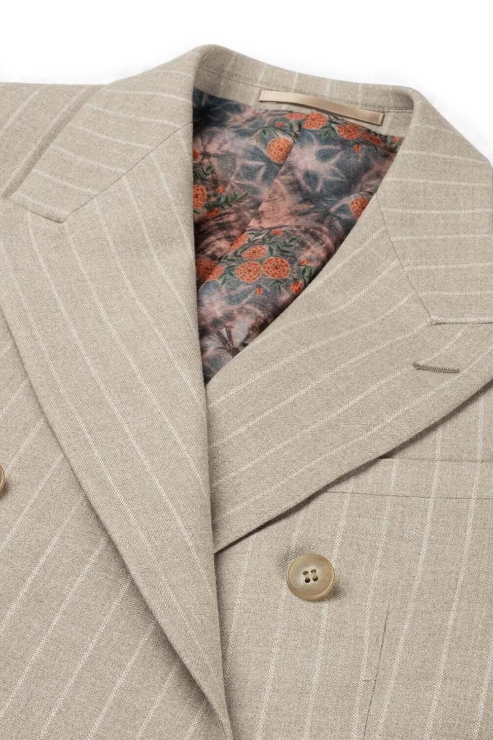 Pak 2-rij streep grijsbruin