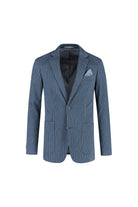 Pak krijtstreep denimblauw