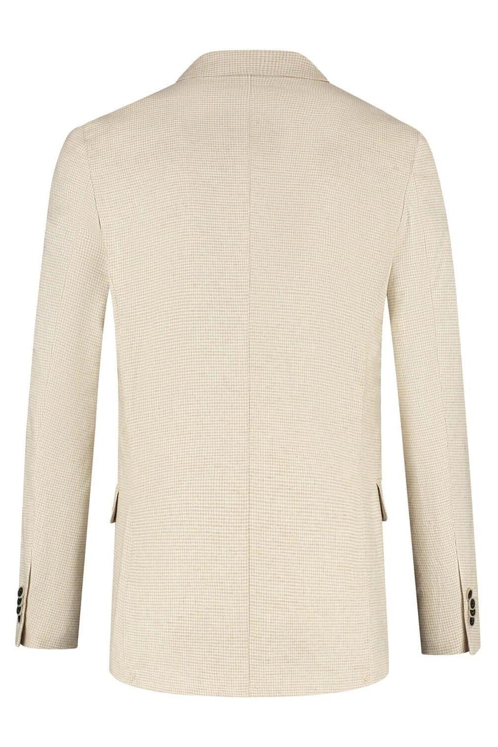 Pak pied-de-poule linnen-katoen beige