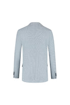 Pak pied-de-poule linnen-katoen blauw