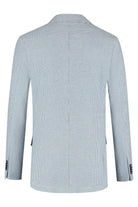 Pak pied-de-poule linnen-katoen blauw