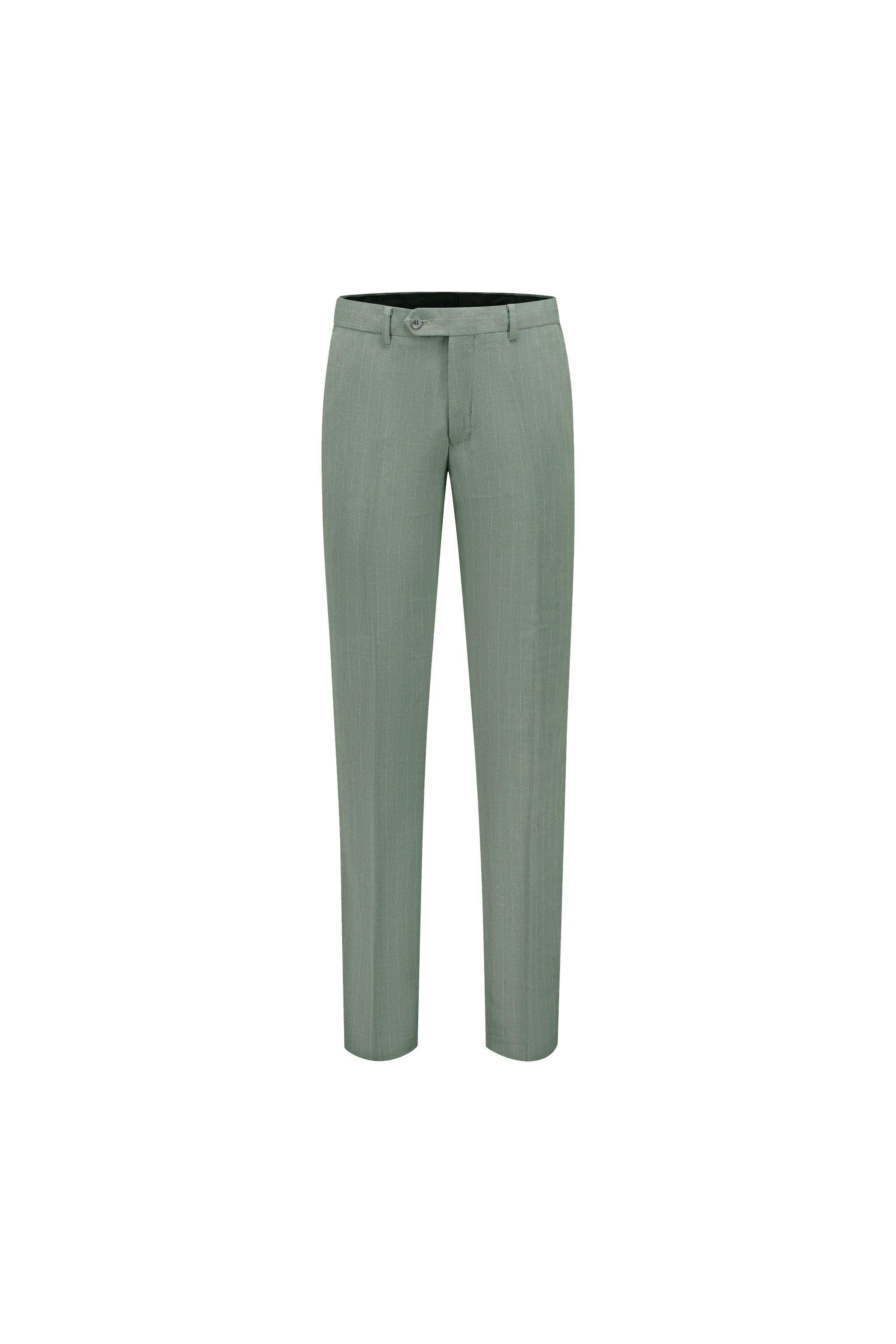 Pak pinstripe groen