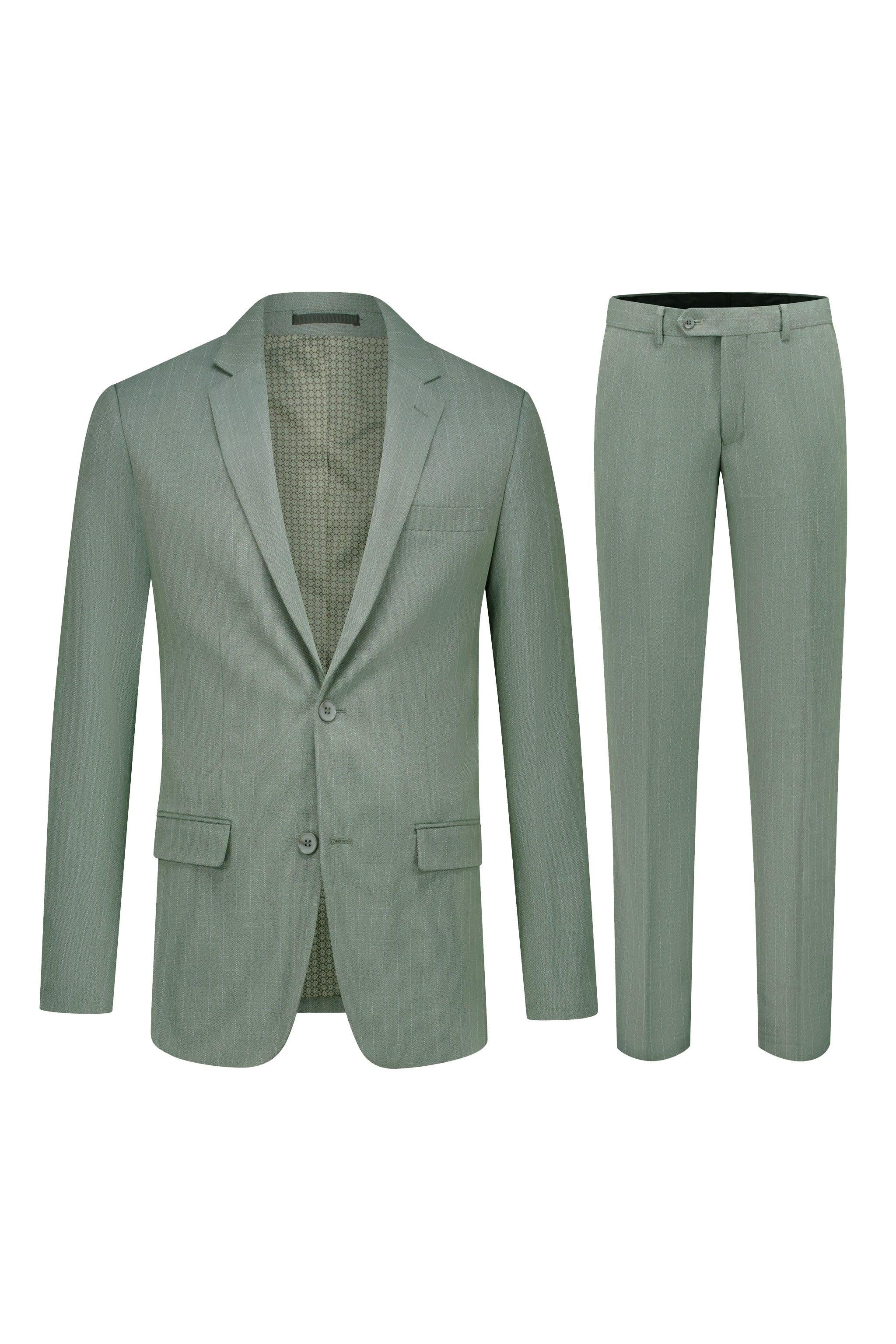 Pak pinstripe groen
