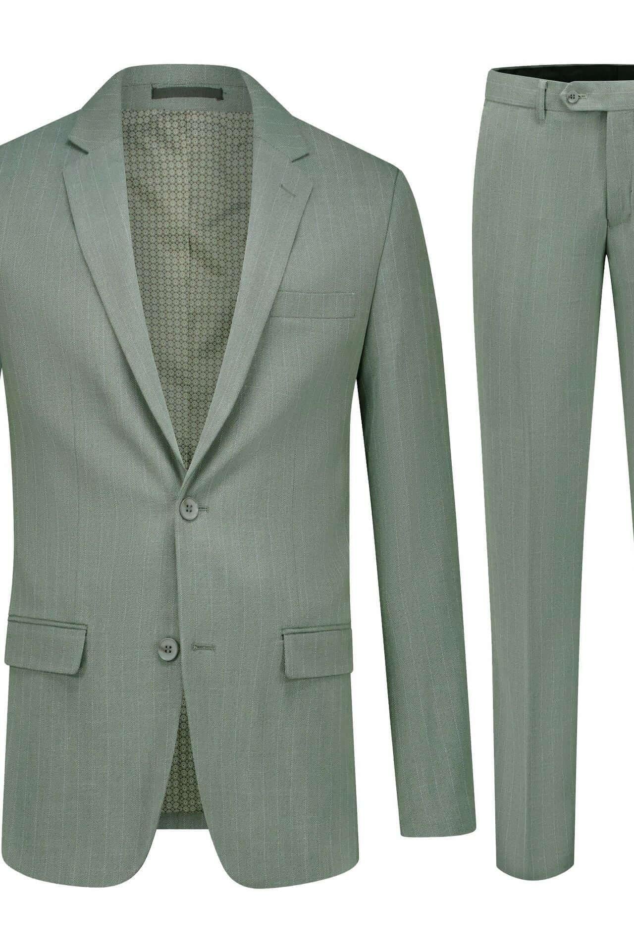 Pak pinstripe groen