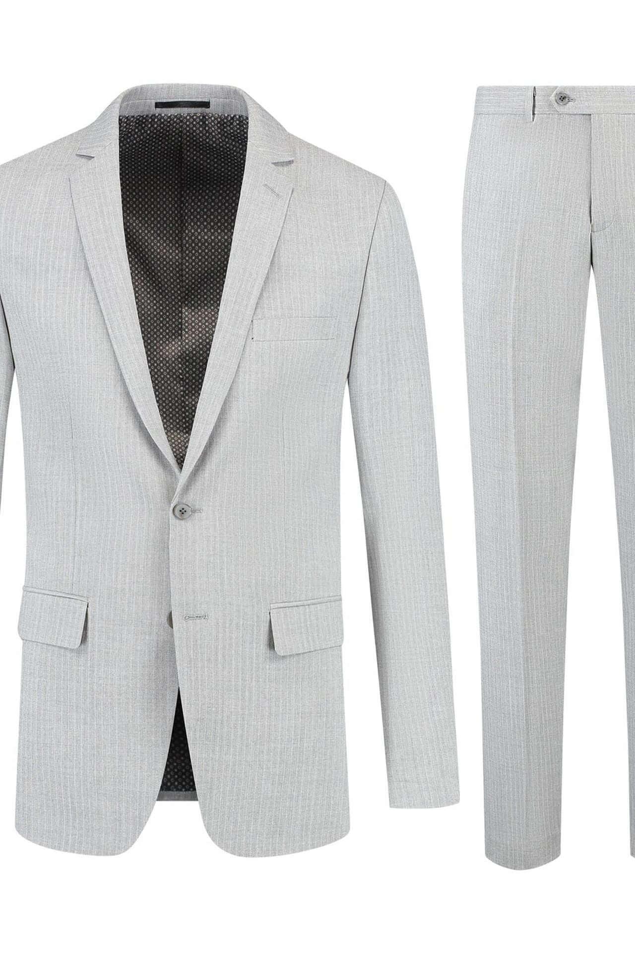 Pak streep lichtgrijs