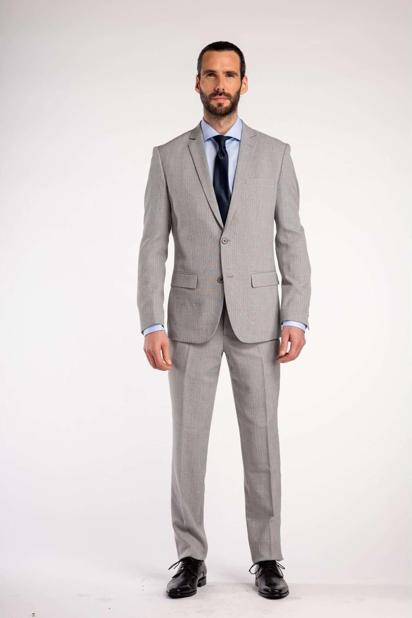 Pak streep lichtgrijs