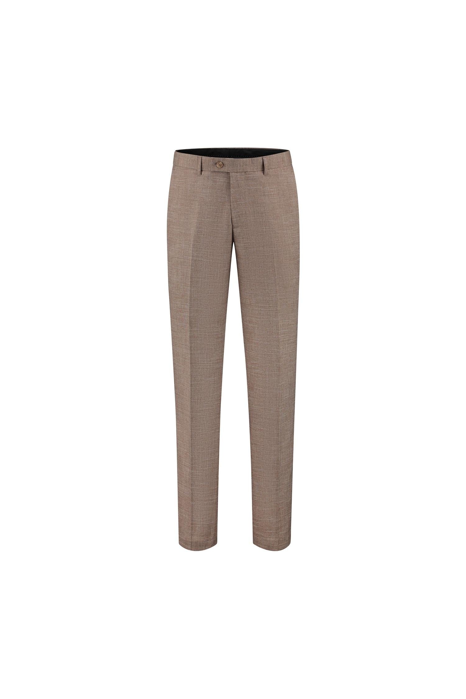 Pantalon linnenlook bruin