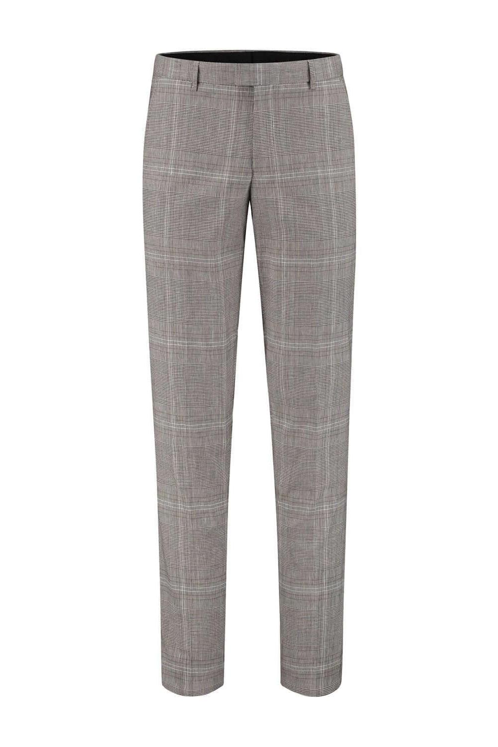 Pantalon ruit grijsbruin