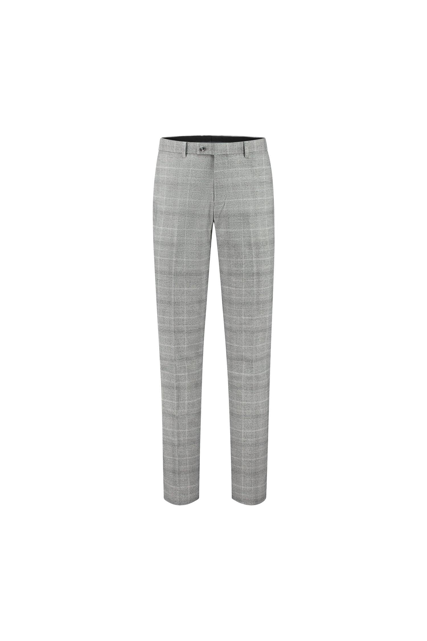 Pantalon ruit lichtgrijs