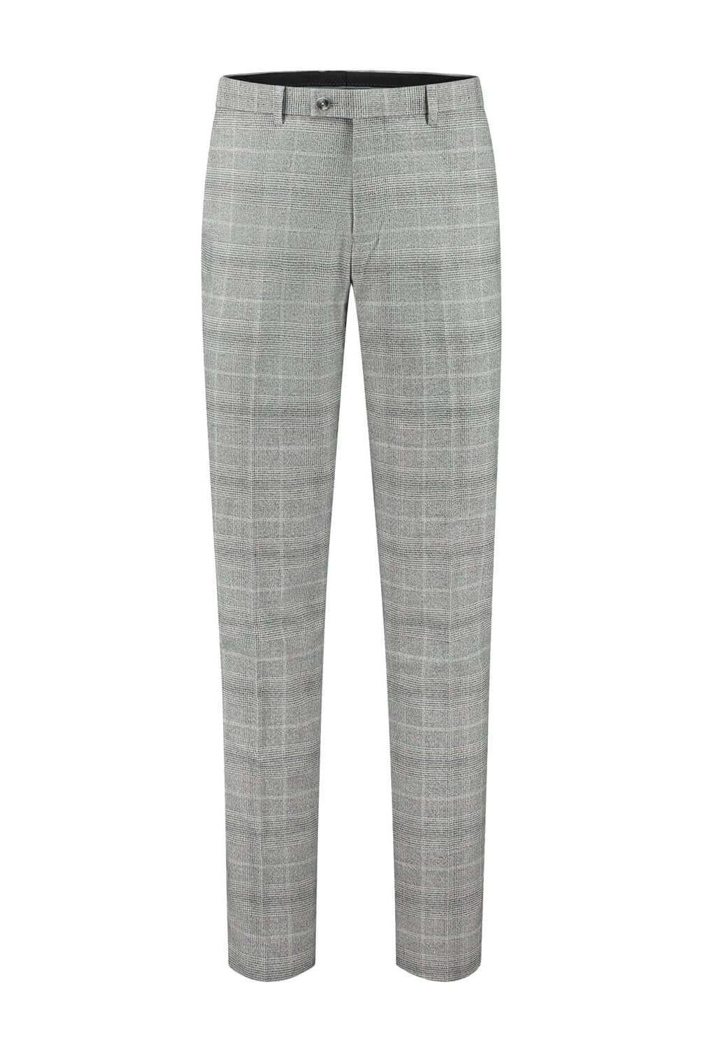 Pantalon ruit lichtgrijs