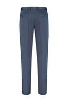 Pantalon stretch birdseye blauw