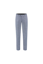 Pantalon structuur steenblauw