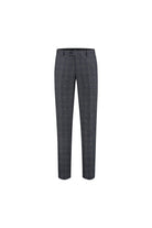 Pantalon tweedlook ruit blauw