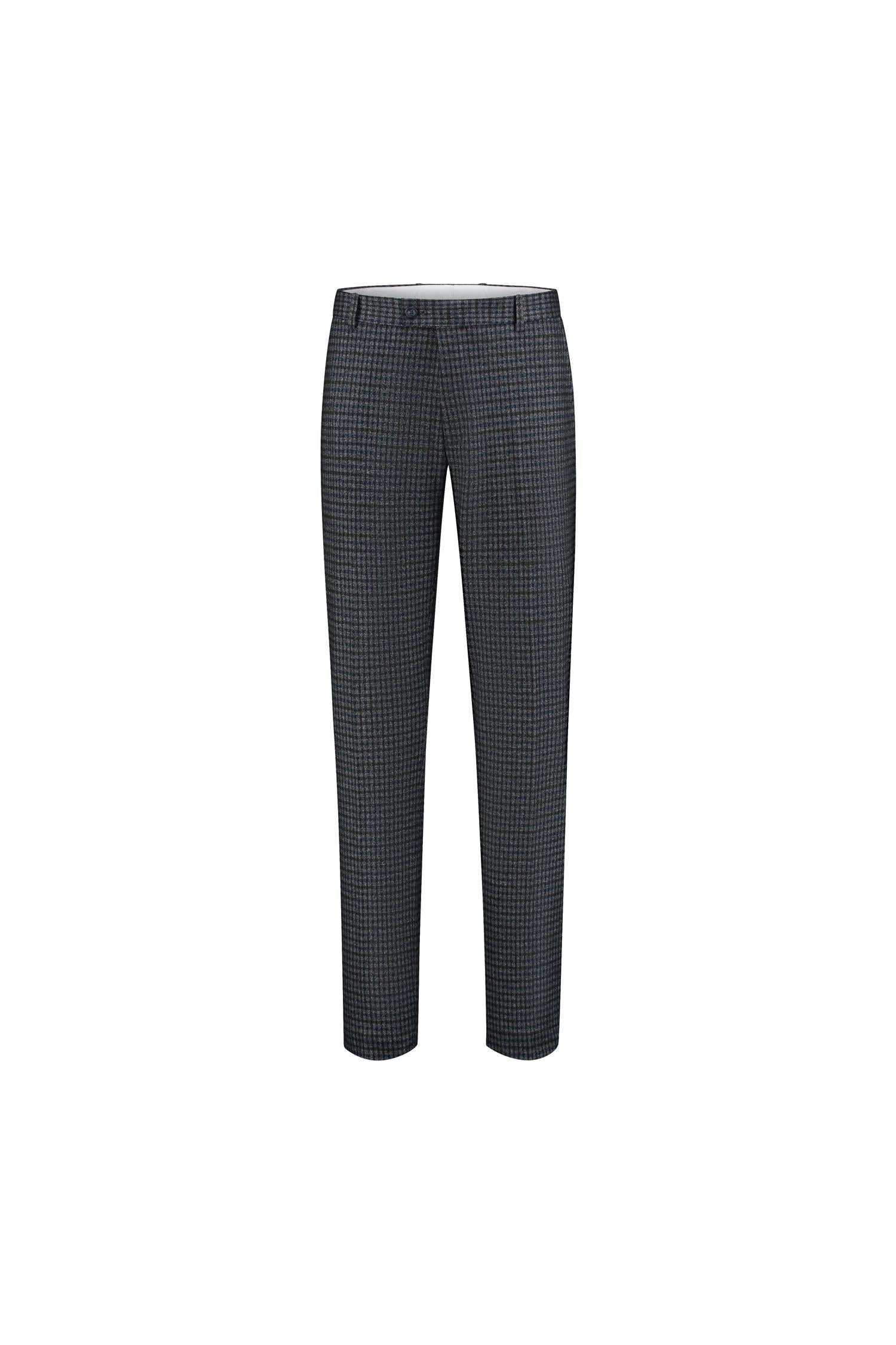 Pantalon tweedlook ruit grijs