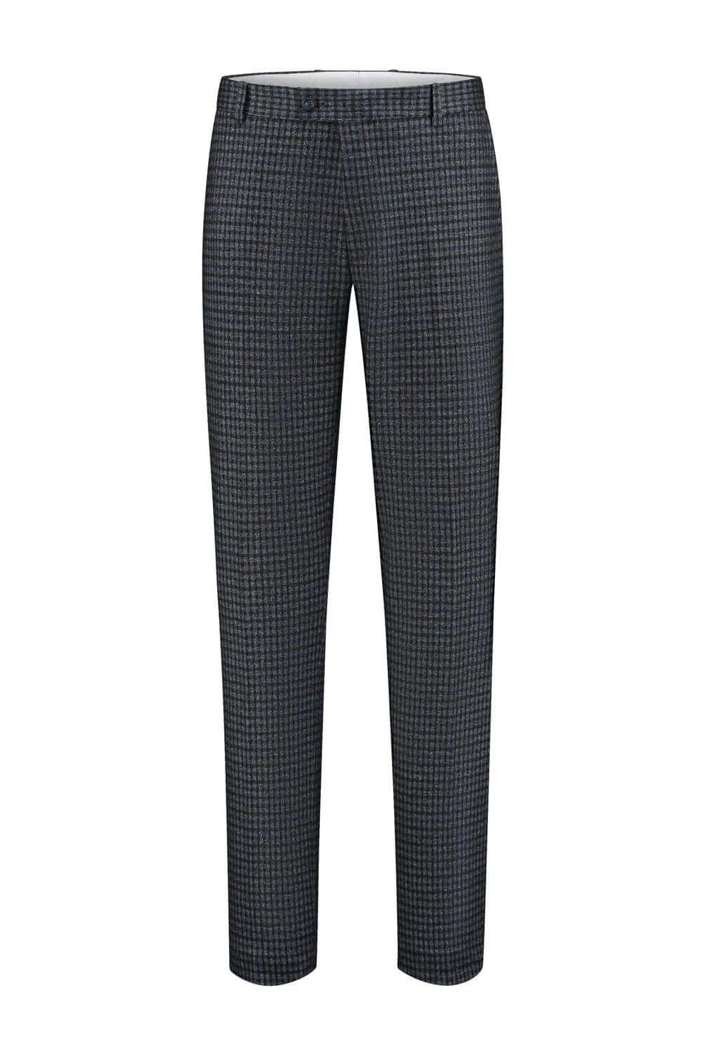 Pantalon tweedlook ruit grijs